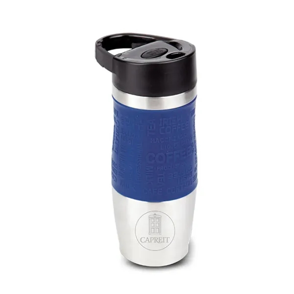 Double walled stainless steel vacuum tumbler with a fashion accent silicone... from ASI 84592 St Regis Group