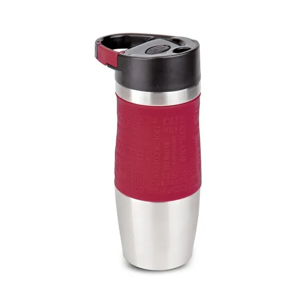 Double walled stainless steel vacuum tumbler with a fashion accent silicone... from ASI 84592 St Regis Group