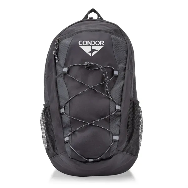 Durable 600D backpack with ripstop panels, roomy storage, bungee front, mesh... from ASI 84592 St Regis Group