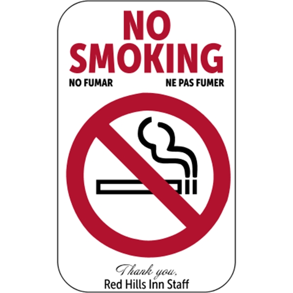 Custom deluxe plastic. Material .030" overlaminated matte white plastic.... from ASI 89910 Stouse, LLC