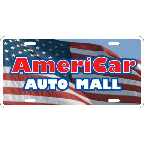Standard sized car plate (12" x 6") with die-cut slots and... from ASI 89910 Stouse, LLC