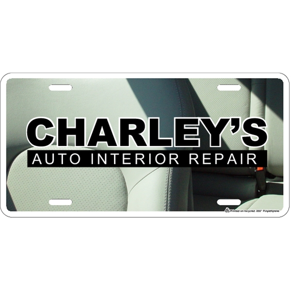 Standard sized car plate (12" x 6") with die-cut slots and... from ASI 89910 Stouse, LLC