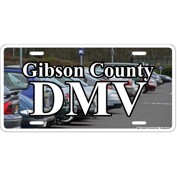 Standard sized car plate (12" x 6") with die-cut slots and... from ASI 89910 Stouse, LLC