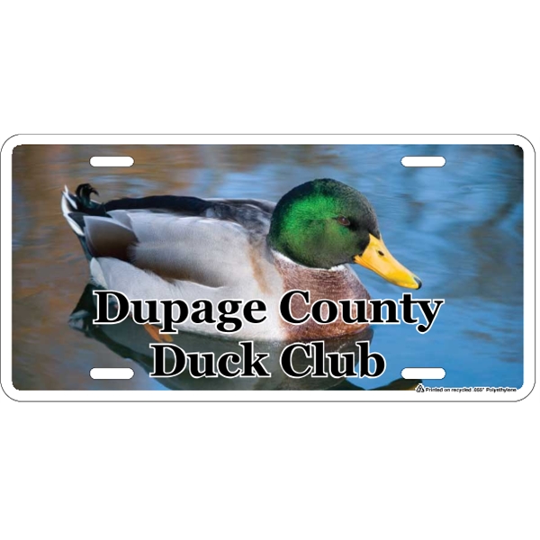 Standard sized car plate (12" x 6") with die-cut slots and... from ASI 89910 Stouse, LLC