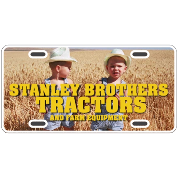 Standard sized car plate (12" x 6") with die-cut slots and... from ASI 89910 Stouse, LLC