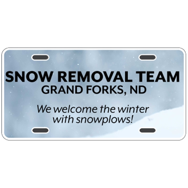 Standard sized car plate (12" x 6") with die-cut slots and... from ASI 89910 Stouse, LLC