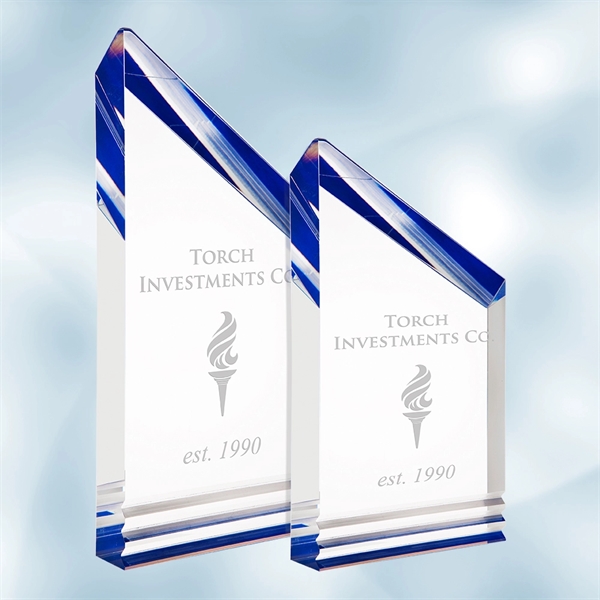 Concept award made of acrylic available in blue with a unique... from ASI 47791 Best Deal Awards