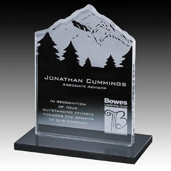 Jade color award with a mountain top carving on top and... from ASI 84592 St Regis Group / St Regis