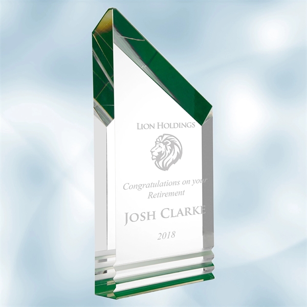Concept award made of acrylic available in green with a unique... from ASI 47791 Best Deal Awards