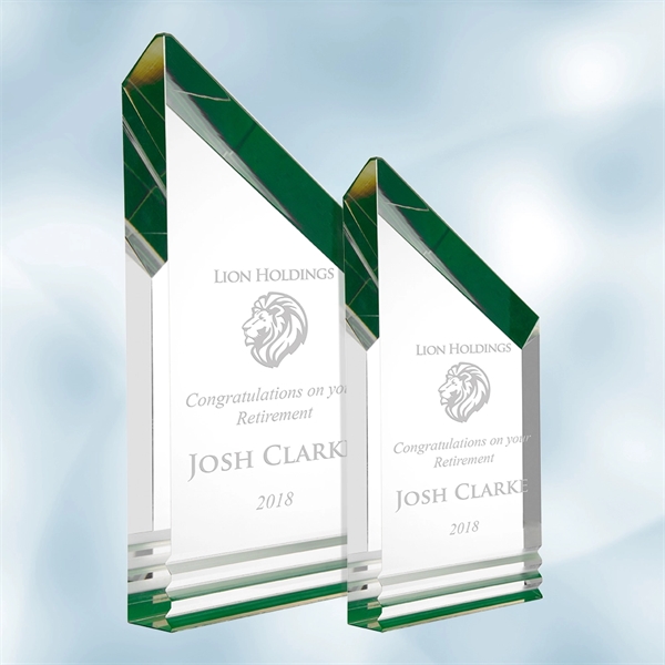 Concept award made of acrylic available in green with a unique... from ASI 47791 Best Deal Awards