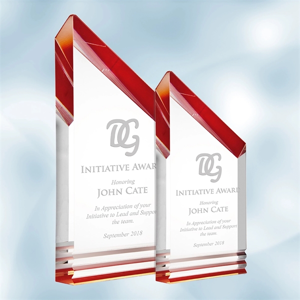 Concept award made of acrylic available in red with a unique... from ASI 47791 Best Deal Awards