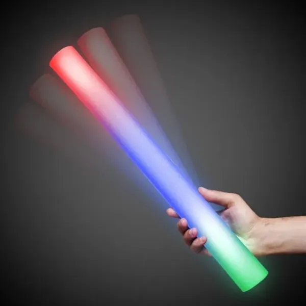16" multi-colored LED light up baton wand made of foam with... from ASI 42016 Brighter Promotions Inc