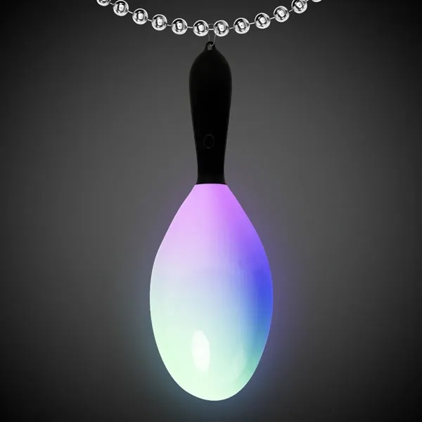 7 1/2" light-up LED maraca medallion with j-hook attachment.... from ASI 42016 Brighter Promotions Inc / Chemical Light™