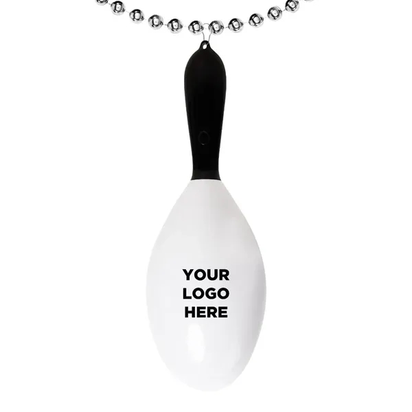 7 1/2" light-up LED maraca medallion with j-hook attachment.... from ASI 42016 Brighter Promotions Inc / Chemical Light™