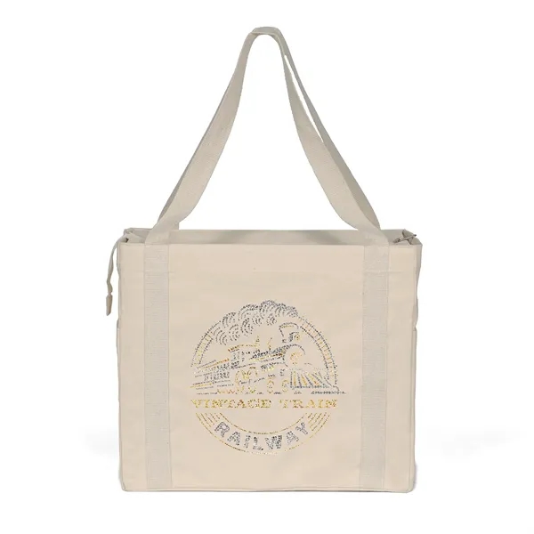 Cotton bag is versatile, side pockets, long handles and a Zipper-Close... from ASI 37940 Bag Makers Inc