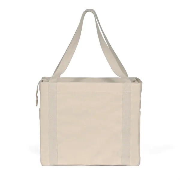 Cotton bag is versatile, side pockets, long handles and a Zipper-Close... from ASI 37940 Bag Makers Inc