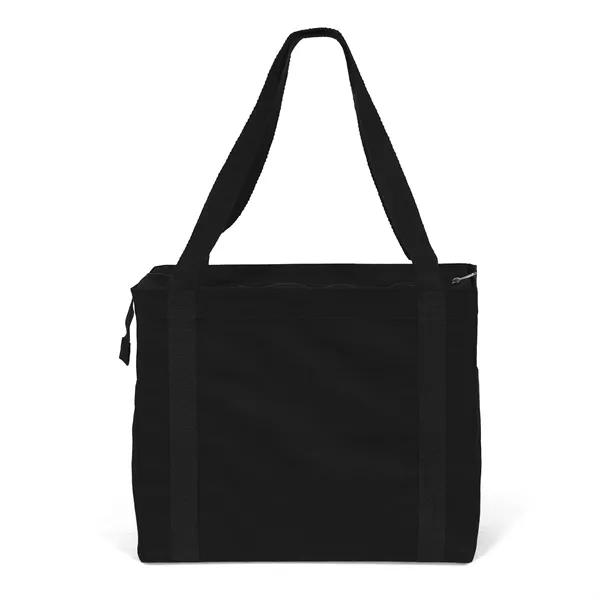 Cotton bag is versatile, side pockets, long handles and a Zipper-Close... from ASI 37940 Bag Makers Inc