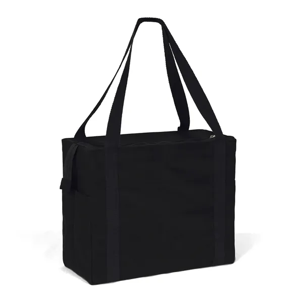 Cotton bag is versatile, side pockets, long handles and a Zipper-Close... from ASI 37940 Bag Makers Inc