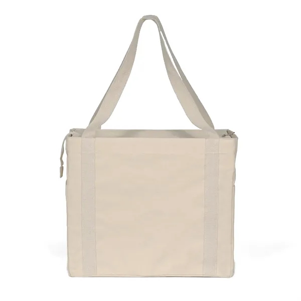 Cotton bag is versatile, side pockets, long handles and a zipper-close... from ASI 37940 Bag Makers Inc