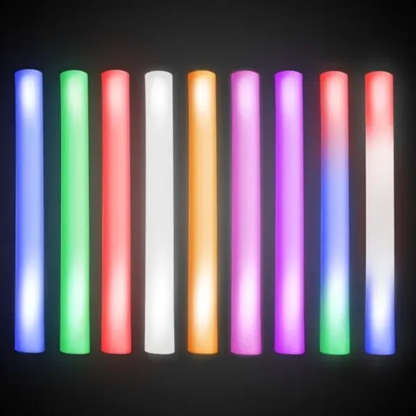 16" multi-colored LED light up baton wand made of foam with... from ASI 42016 Brighter Promotions Inc