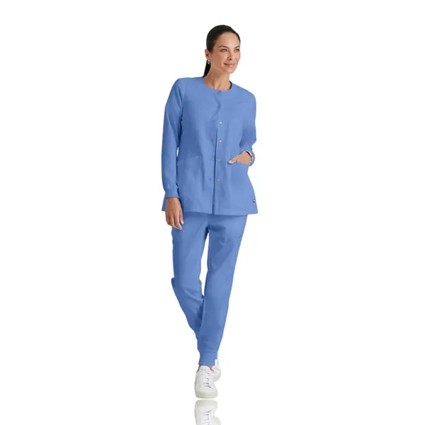 Round Neck Cuffed Warm-Up Jacket.... from ASI 86018 Scrub Authority / Uniform Stores