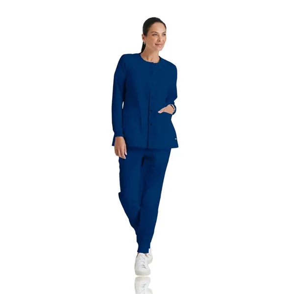 Round Neck Cuffed Warm-Up Jacket.... from ASI 86018 Scrub Authority / Uniform Stores