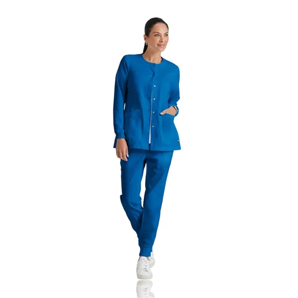 Round Neck Cuffed Warm-Up Jacket.... from ASI 86018 Scrub Authority / Uniform Stores