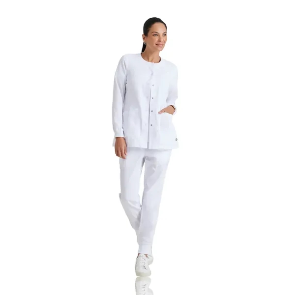 Round Neck Cuffed Warm-Up Jacket.... from ASI 86018 Scrub Authority / Uniform Stores