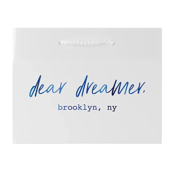 Made from 180 GSM gloss laminated paper, these shopping totes feature... from ASI 75731 PWS / Pacific Western Sales/Cater Line