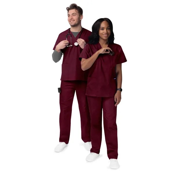 Adar Sivvan Unisex V-Neck/Drawstring Pants Scrubs Set... from ASI 86018 Scrub Authority / Uniform Stores