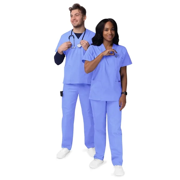 Adar Sivvan Unisex V-Neck/Drawstring Pants Scrubs Set... from ASI 86018 Scrub Authority / Uniform Stores