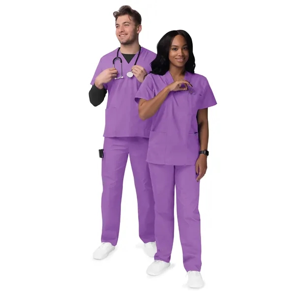 Adar Sivvan Unisex V-Neck/Drawstring Pants Scrubs Set... from ASI 86018 Scrub Authority / Uniform Stores