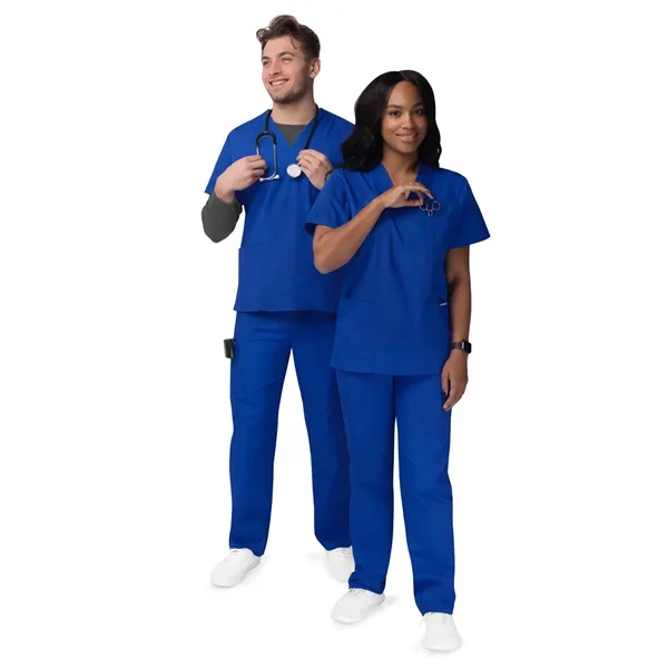 Adar Sivvan Unisex V-Neck/Drawstring Pants Scrubs Set... from ASI 86018 Scrub Authority / Uniform Stores