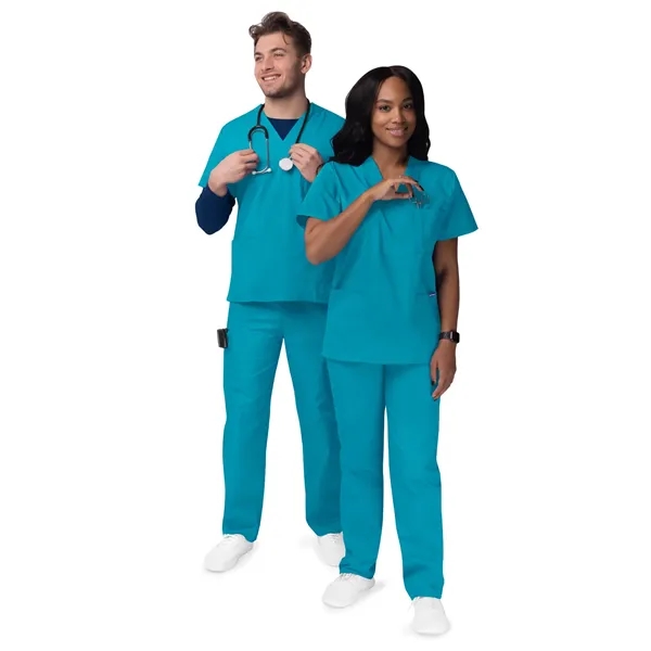 Adar Sivvan Unisex V-Neck/Drawstring Pants Scrubs Set... from ASI 86018 Scrub Authority / Uniform Stores