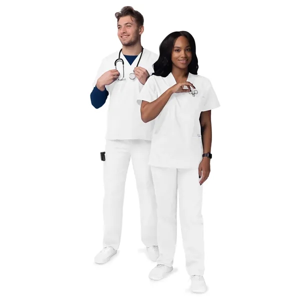 Adar Sivvan Unisex V-Neck/Drawstring Pants Scrubs Set... from ASI 86018 Scrub Authority / Uniform Stores