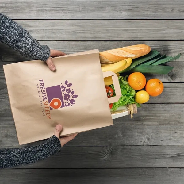 12" x 14" x 6.7" flat handle paper bag made from... from ASI 75731 PWS / Pacific Western Sales/Cater Line