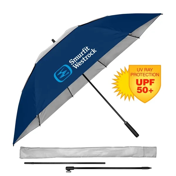 Manual opening golf/beach umbrella with jumbo 68" arc, fiberglass construction and... from ASI 89955 StrombergBrand / Stromberg