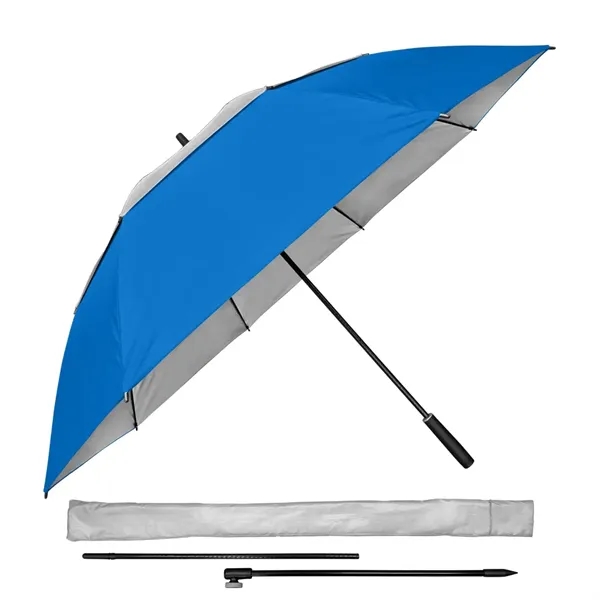 Manual opening golf/beach umbrella with jumbo 68" arc, fiberglass construction and... from ASI 89955 StrombergBrand / Stromberg