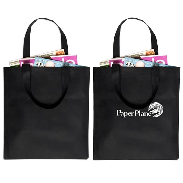 Classic non-woven grocery tote bag with 1 color silkscreen imprint on... from ASI 37218 Athena Promo (tm)