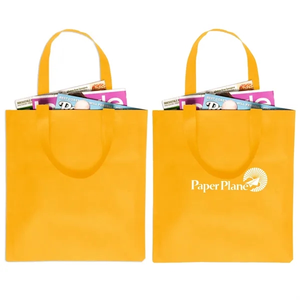 Classic non-woven grocery tote bag with 1 color silkscreen imprint on... from ASI 37218 Athena Promo (tm)
