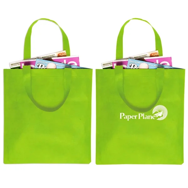 Classic non-woven grocery tote bag with 1 color silkscreen imprint on... from ASI 37218 Athena Promo (tm)