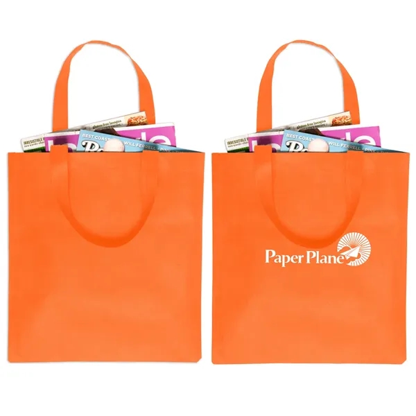Classic non-woven grocery tote bag with 1 color silkscreen imprint on... from ASI 37218 Athena Promo (tm)