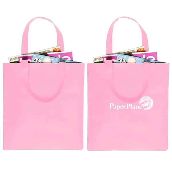 Classic non-woven grocery tote bag with 1 color silkscreen imprint on... from ASI 37218 Athena Promo (tm)