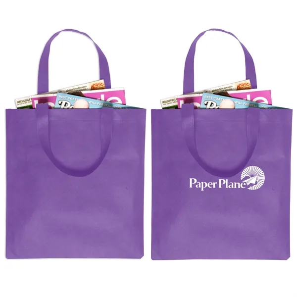 Classic non-woven grocery tote bag with 1 color silkscreen imprint on... from ASI 37218 Athena Promo (tm)