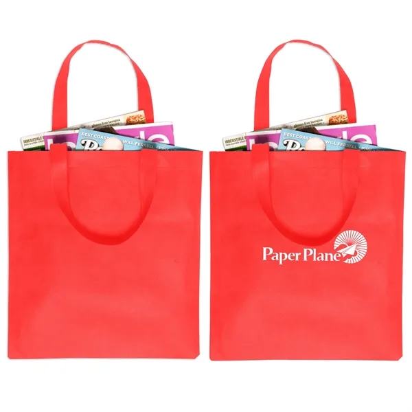 Classic non-woven grocery tote bag with 1 color silkscreen imprint on... from ASI 37218 Athena Promo (tm)