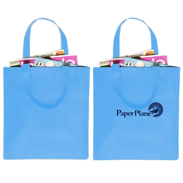 Classic non-woven grocery tote bag with 1 color silkscreen imprint on... from ASI 37218 Athena Promo (tm)