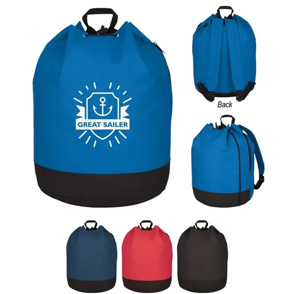 Drawstring tote / backpack with PVC lining and adjustable padded straps.... from ASI 61125 Hit Promotional Products / Hit®