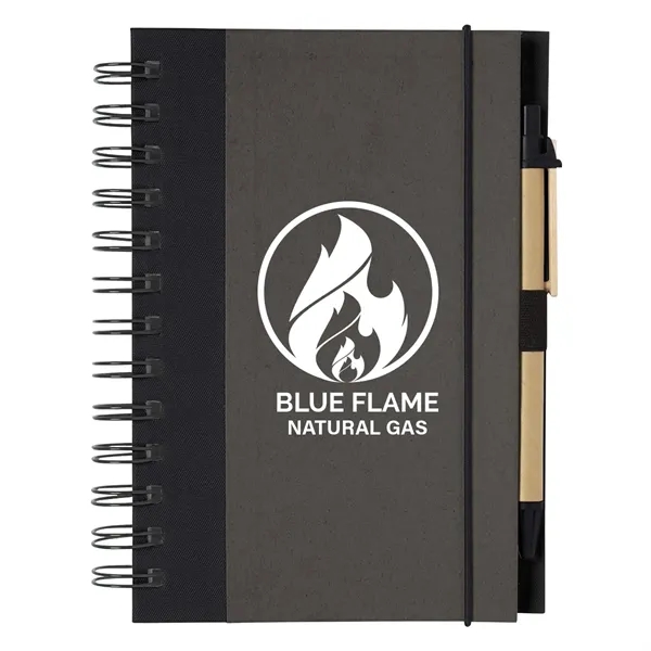 Spiral notebook and pen with elastic pen loop and elastic band... from ASI 61125 Hit Promotional Products / Hit®