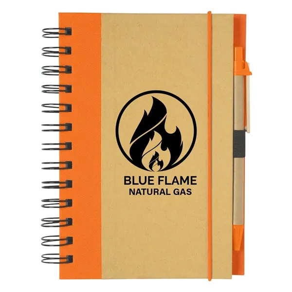 Spiral notebook and pen with elastic pen loop and elastic band... from ASI 61125 Hit Promotional Products / Hit®