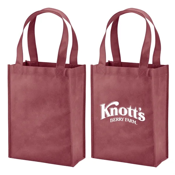 Mini non-woven polypropylene grocery tote bag with 1 color silkscreen imprint... from ASI 37218 Athena Promo (tm)